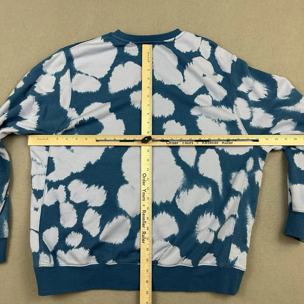 Nike Sweatshirt Men Extra Large Blue Abstract Cloud Crewneck Pullover Swoosh XL